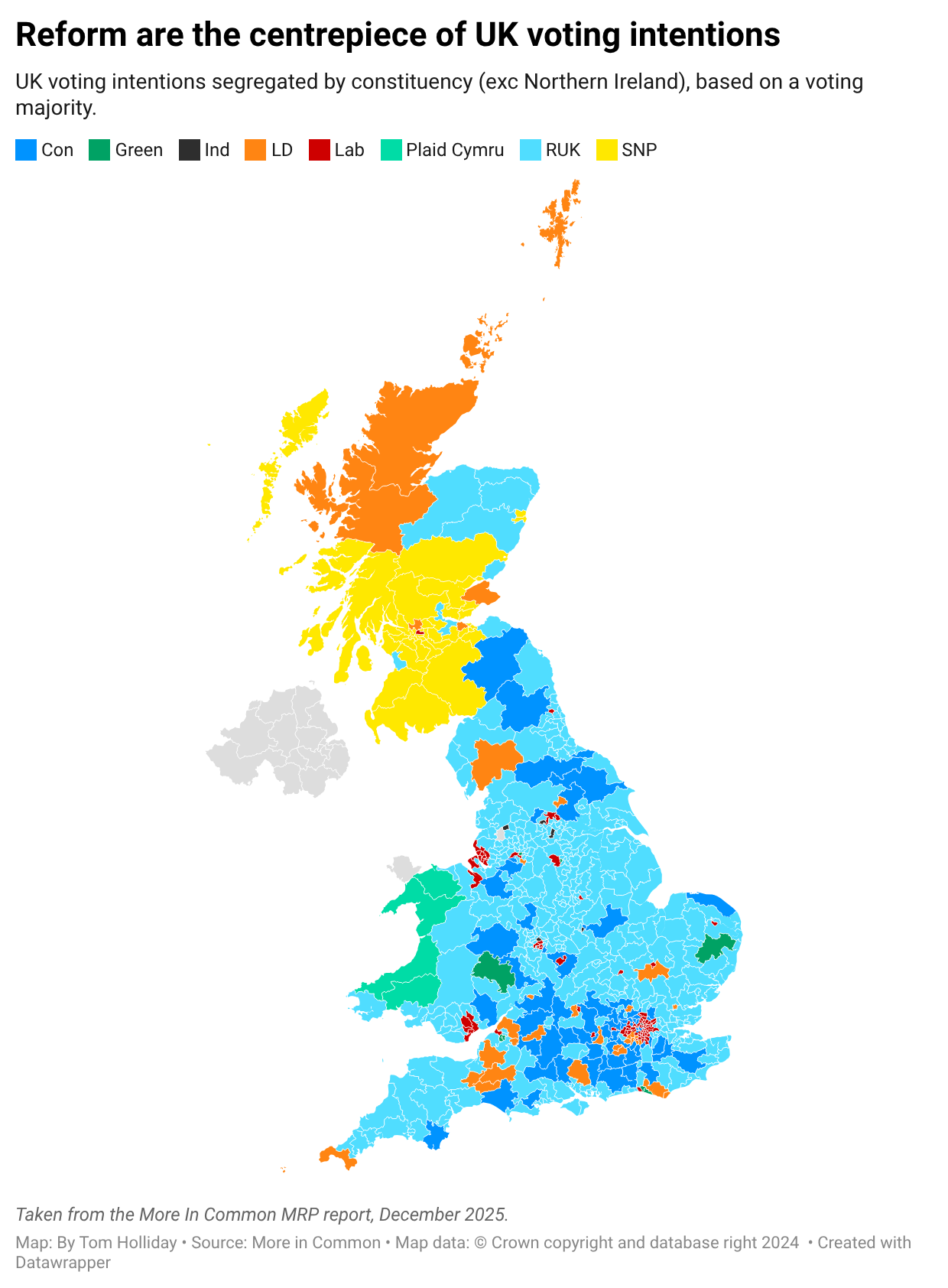 How are UK constituencies voting in 2026?